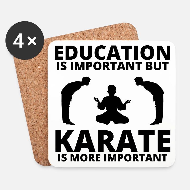 Karate, Karate-Fan, Karate-Kurse - Untersetzer (4er-Set) - Weiß