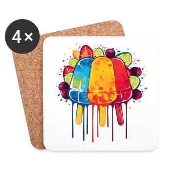 Popsicles - Coasters (set of 4) - white - Front