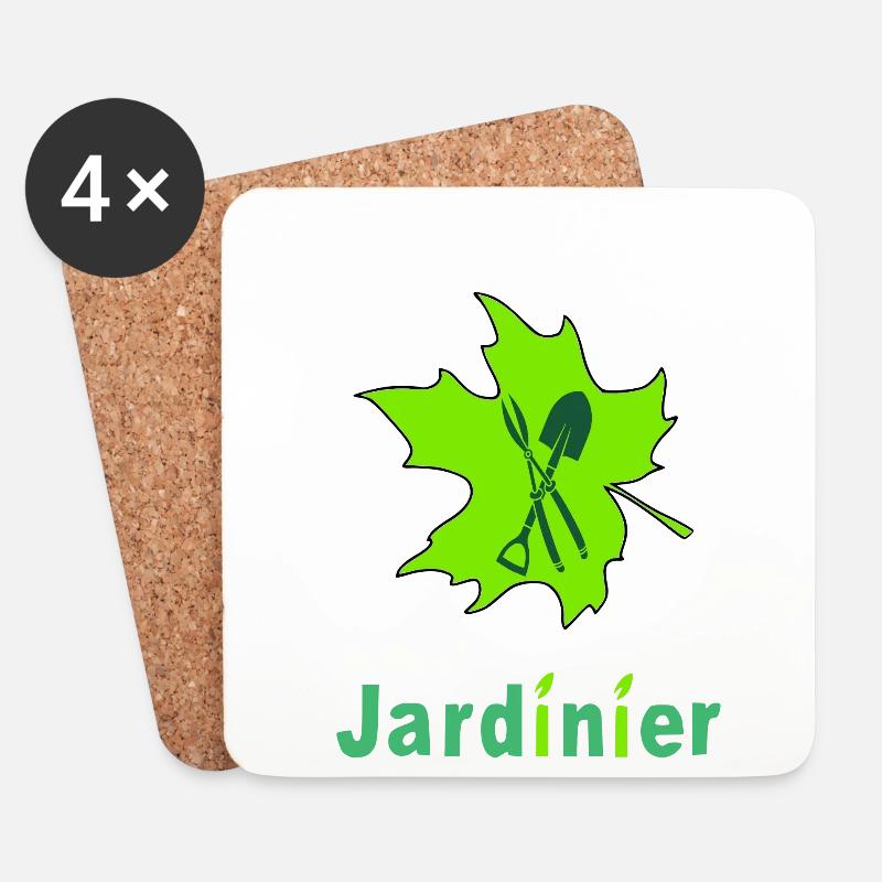 Gärtner - Untersetzer (4er-Set) - Weiß