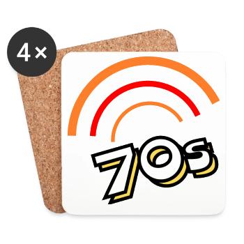 70er Jahre - Untersetzer (4er-Set) - Weiß - Vorne