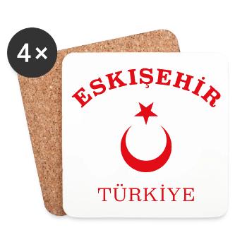 ESKISEHIR Turkey Türkei - Untersetzer (4er-Set) - Weiß - Vorne