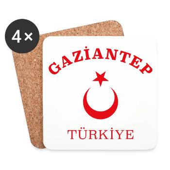 GAZIANTEP Turkey Türkei - Untersetzer (4er-Set) - Weiß - Vorne