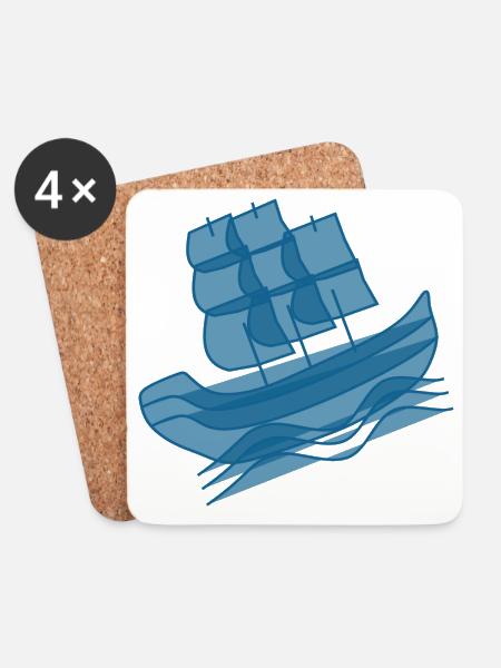 Segelboot Norddeutschland Seemann Matrose Kapitän - Untersetzer (4er-Set) - Weiß
