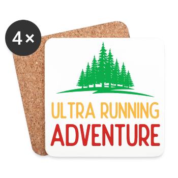Ultra Running Advrenture - Coasters (set of 4) - white - Front