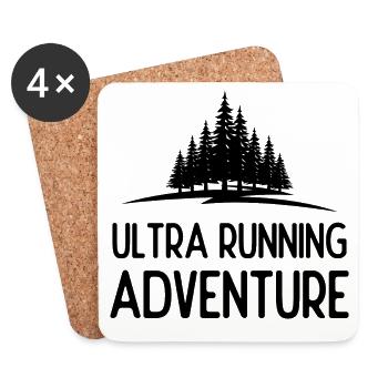 Ultra Running Advrenture - Untersetzer (4er-Set) - Weiß - Vorne