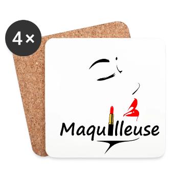 Make-up artist - Coasters (set of 4) - white - Front