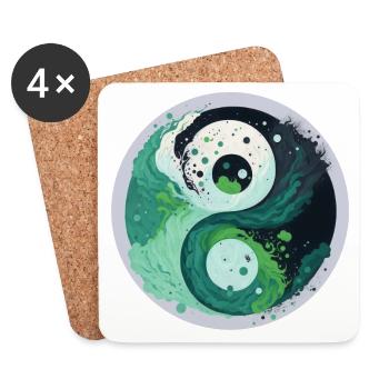 Yin Yang - Coasters (set of 4) - white - Front
