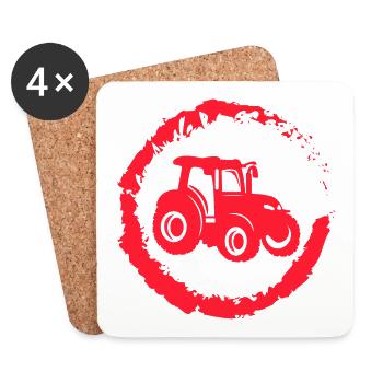 Véhicule à moteur Pays Aérodrome Farm Tractor - Dessous de verre (lot de 4) - blanc - Devant