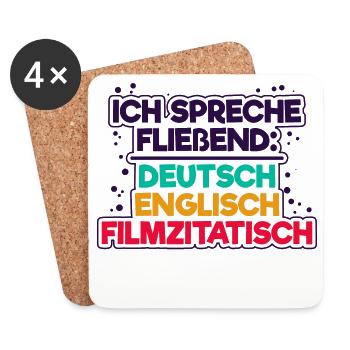Movies Film Schauen Kino Filme Statement Cineast - Untersetzer (4er-Set) - Weiß - Vorne