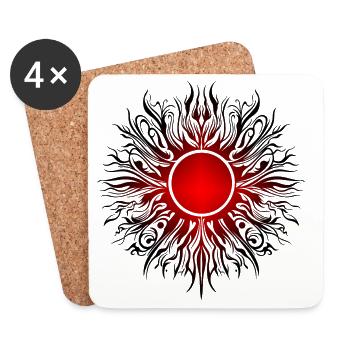 Midsummer Sun Summer - Coasters (set of 4) - white - Front