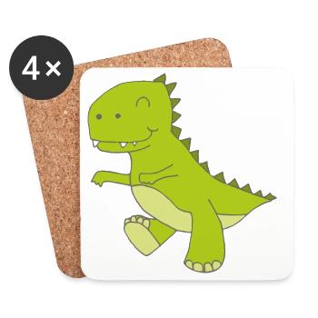 Dino small - Coasters (set of 4) - white - Front