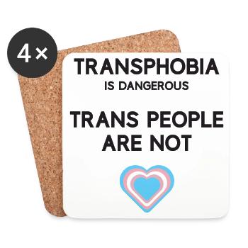 LGBT Pride Month - Trans Menschen - Untersetzer (4er-Set) - Weiß - Vorne