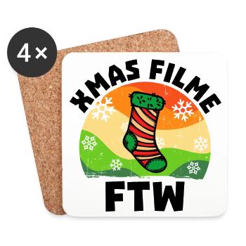Kino Movies Filme Statement Film Schauen Cineast - Untersetzer (4er-Set) - Weiß - Vorne