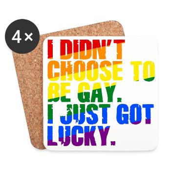 Gay Humor Gay Saying Funny Rainbow Flag - Coasters (set of 4) - white - Front