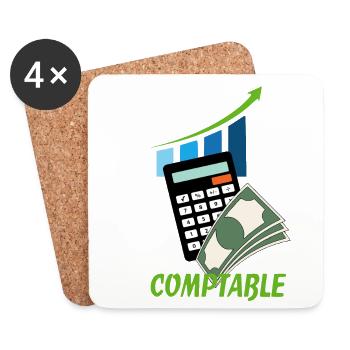 Accountant - Coasters (set of 4) - white - Front