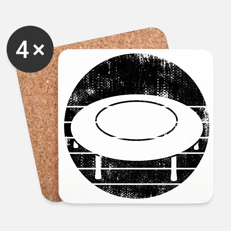 Disegno del trampolino - Sottobicchieri (set da 4 pezzi) - bianco