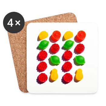 Bonbons - Dessous de verre (lot de 4) - blanc - Devant