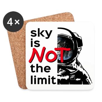 sky is Not the limit black - Untersetzer (4er-Set) - Weiß - Vorne