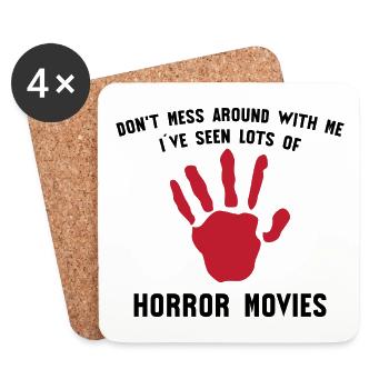 Déclaration de films Cineast Movie Regarder Movie Night - Dessous de verre (lot de 4) - blanc - Devant