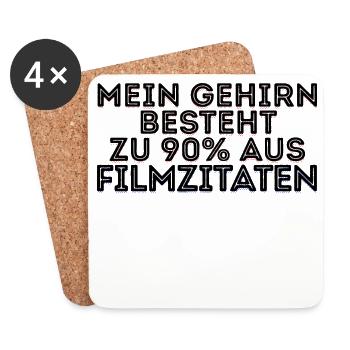 Filmabend Filme Movies Statement Streaming Serien - Untersetzer (4er-Set) - Weiß - Vorne