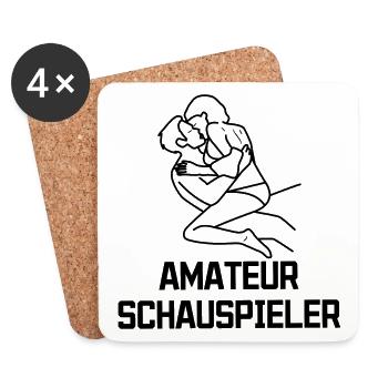Schauspieler Statement Movies Filme Kino Nacht - Untersetzer (4er-Set) - Weiß - Vorne