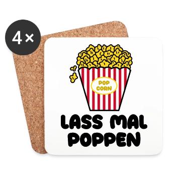 Movies Statement Popcorn Filmabend Kino Nacht - Untersetzer (4er-Set) - Weiß - Vorne