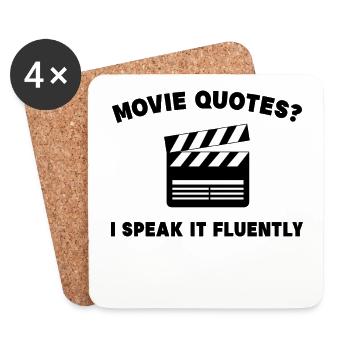 Cinéma Cinéma Déclaration Films Cinéma Nuit Streaming - Dessous de verre (lot de 4) - blanc - Devant