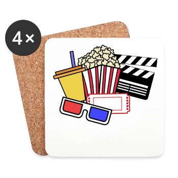 Regarder le film Déclaration du film Cineaste Cinema Night - Dessous de verre (lot de 4) - blanc - Devant