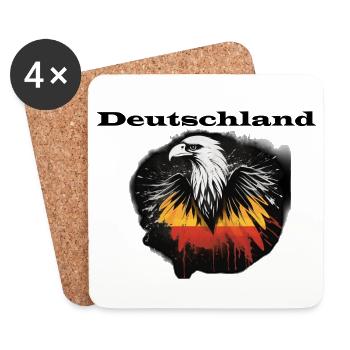 Deutschland - Untersetzer (4er-Set) - Weiß - Vorne