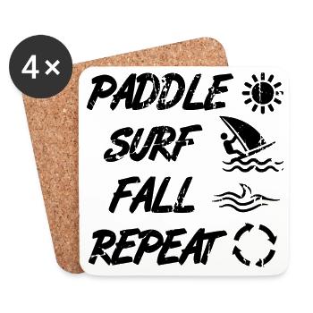 Windsurf Techniken - Untersetzer (4er-Set) - Weiß - Vorne