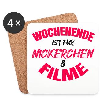 Movies Streaming Cineast Statement Film Schauen - Untersetzer (4er-Set) - Weiß - Vorne