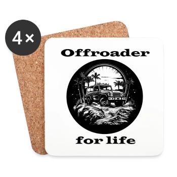 Offroader for life - Coasters (set of 4) - white - Front
