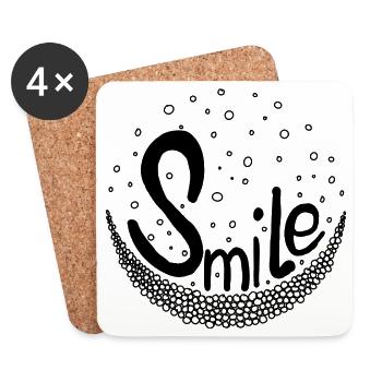 Smile - Untersetzer (4er-Set) - Weiß - Vorne