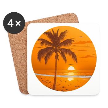 Sunset - Coasters (set of 4) - white - Front