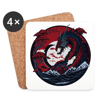Eternal dragon - Coasters (set of 4) - white - Front