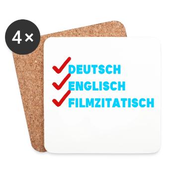 Film Schauen Movies Streaming Theater Statement - Untersetzer (4er-Set) - Weiß - Vorne