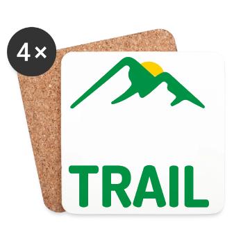 Ultra Trail - Dessous de verre (lot de 4) - blanc - Devant