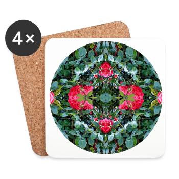 Nature Mandala Été à Nbg Johannis - Dessous de verre (lot de 4) - blanc - Devant