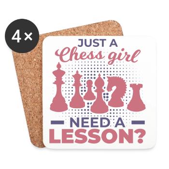 Chess Girl - Coasters (set of 4) - white - Front