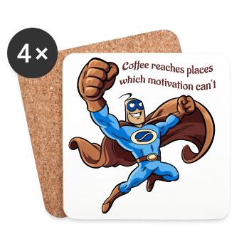 Captain Coffee - Coasters (set of 4) - white - Front