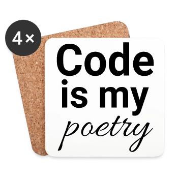 Code is my poetry - Untersetzer (4er-Set) - Weiß - Vorne