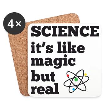 Science - it's like magic but real - Coasters (set of 4) - white - Front