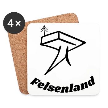 Felsenland - Untersetzer (4er-Set) - Weiß - Vorne