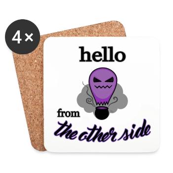 Hello from the other side - Untersetzer (4er-Set) - Weiß - Vorne
