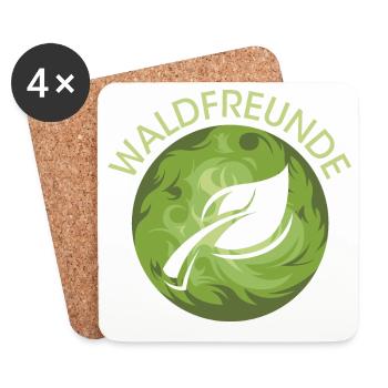 Forest Friends Leaf Nature Nature Nature Forest Protection - Coasters (set of 4) - white - Front