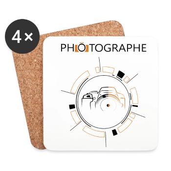 Photographer - Coasters (set of 4) - white - Front