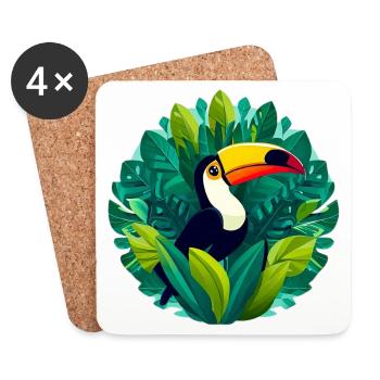 Toucan - Coasters (set of 4) - white - Front