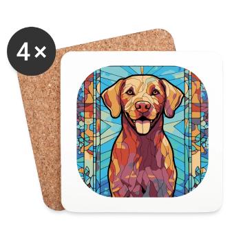 Coloré Chesapeake Bay Retriever Dog Breed Waterc - Dessous de verre (lot de 4) - blanc - Devant