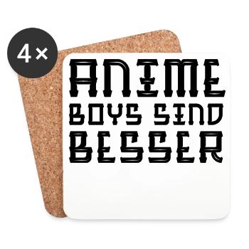 Anime Manga Comic Statement Japan Animation - Untersetzer (4er-Set) - Weiß - Vorne