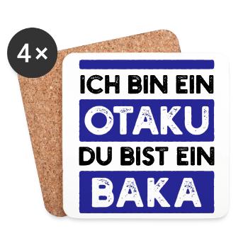 Japanisch Statement Manga Comic Anime Trickfilm - Untersetzer (4er-Set) - Weiß - Vorne